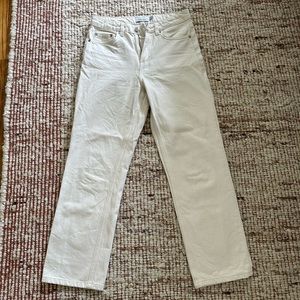 & other stories cropped straight leg jeans